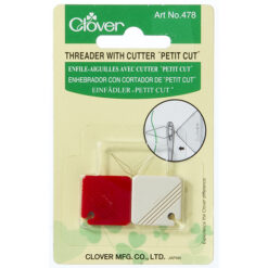 Clover threader with thread cutter