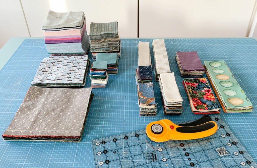 Sorted patchwork fabrics