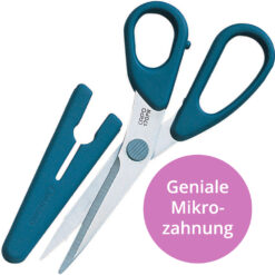 Clover patchwork scissors with micro serrations