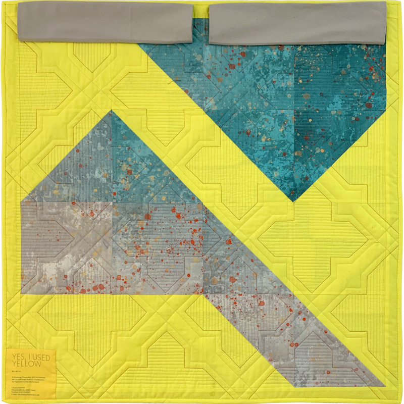 Claudia Itzwerth Yes I Used Yellow Quilt Backside