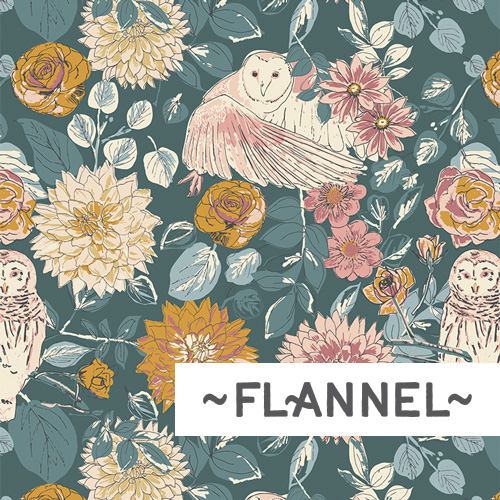 AGF Flanell Owl Things Floral