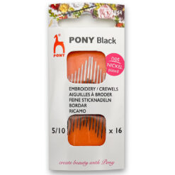 Pony Embroidery Crewels Black/White 5 - 10